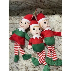 Christmas Plush Doll Home Holiday Decor Bundle Used